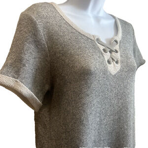 Style & Co Sweater Dress Gray Size Small Knee Length CottageCore